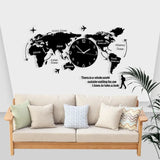 Luxury 3D Wooden World Map Wall Clock | Stylish Wall Decor for Home & Office